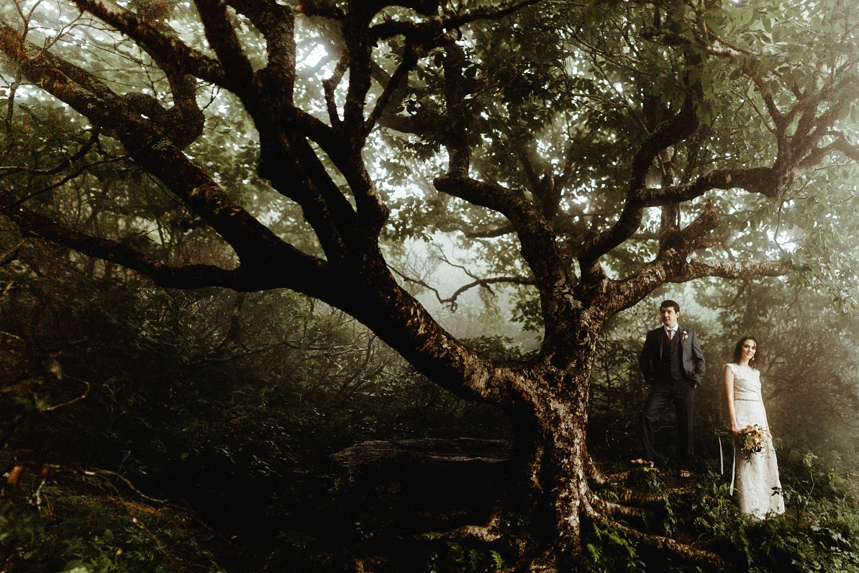 Kourtney and Mark Asheville Elopement Wedding Photographer