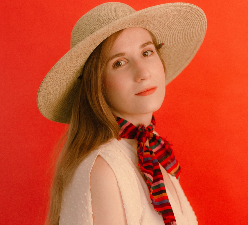 Abbie King Portrait on Red